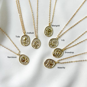 Double Sided Flower Necklace | Gold Filled