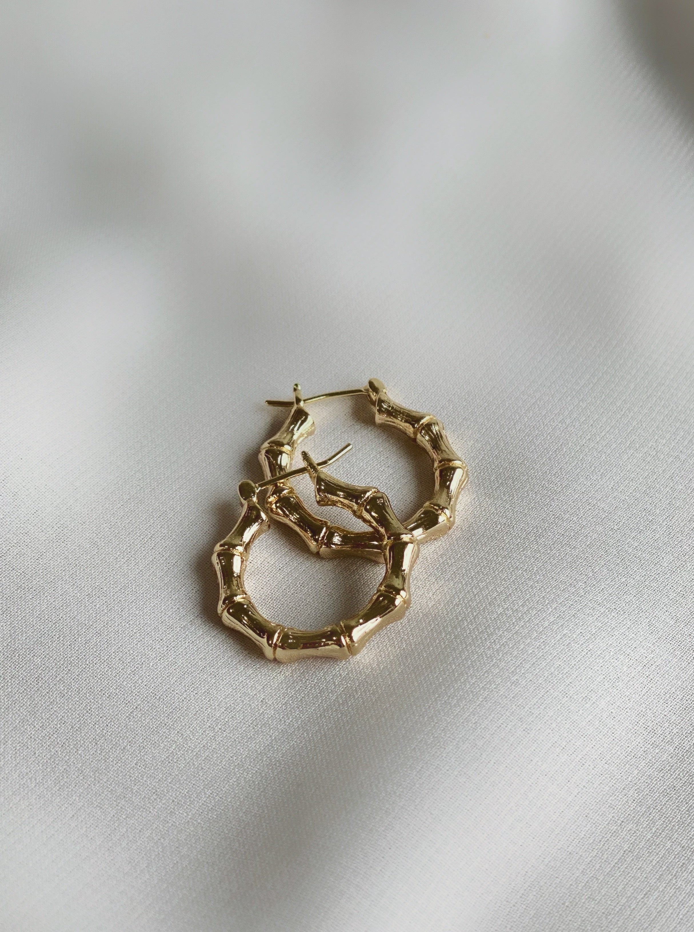 Gold Filled Bamboo Earrings