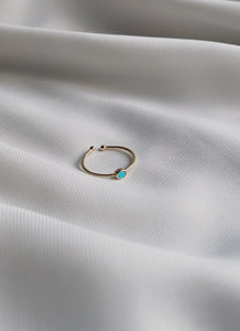 Gold Turquoise Minimalist Ring