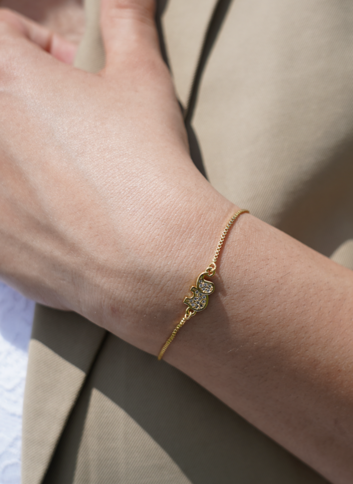 Elephant gold bracelet 
