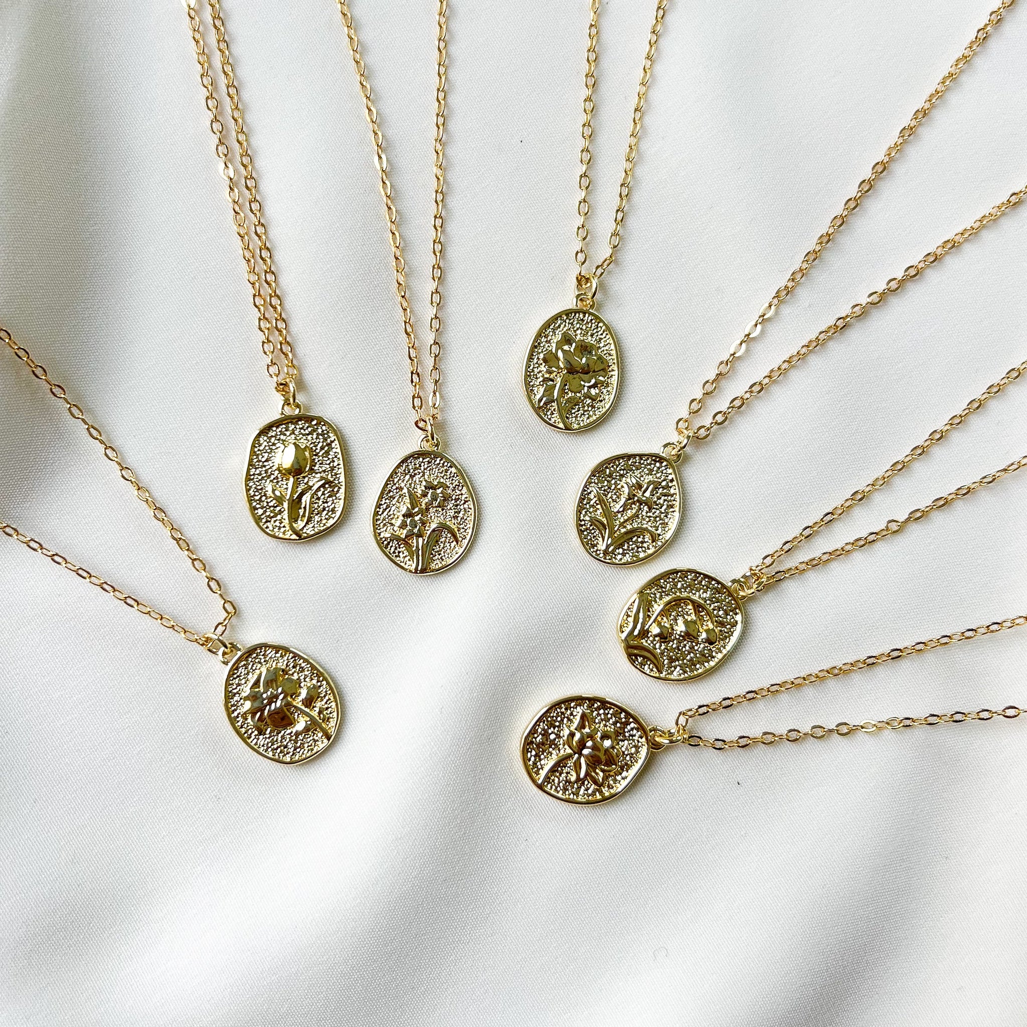 Double Sided Flower Necklace | Gold Filled
